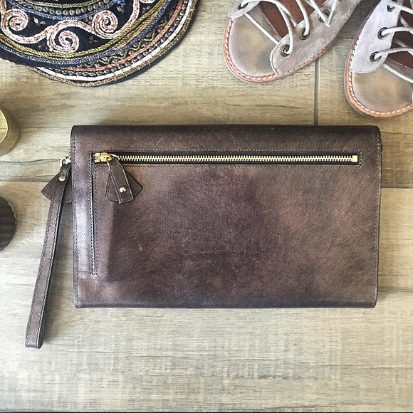 TUMI LEATHER CLUTCH - Picture 3 of 8